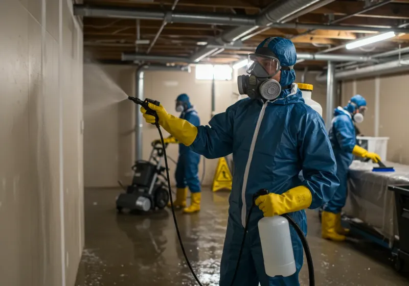 Basement Sanitization and Antimicrobial Treatment process in Hermon, ME